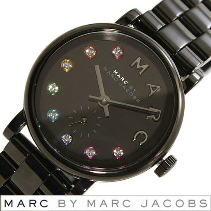 Marc Jacobs Baker Black Dial Black Steel Strap Watch for Women - MBM3425