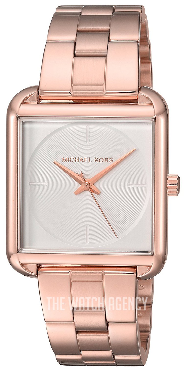 Michael Kors Lake Quartz White Dial Rose Gold Steel Strap Watch For Women - MK3645
