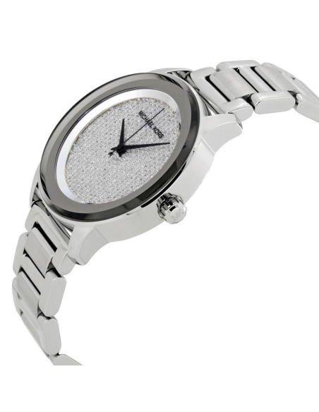 Michael Kors Kinley Diamond Pave Silver Dial Silver Steel Strap Watch for Women - MK5996