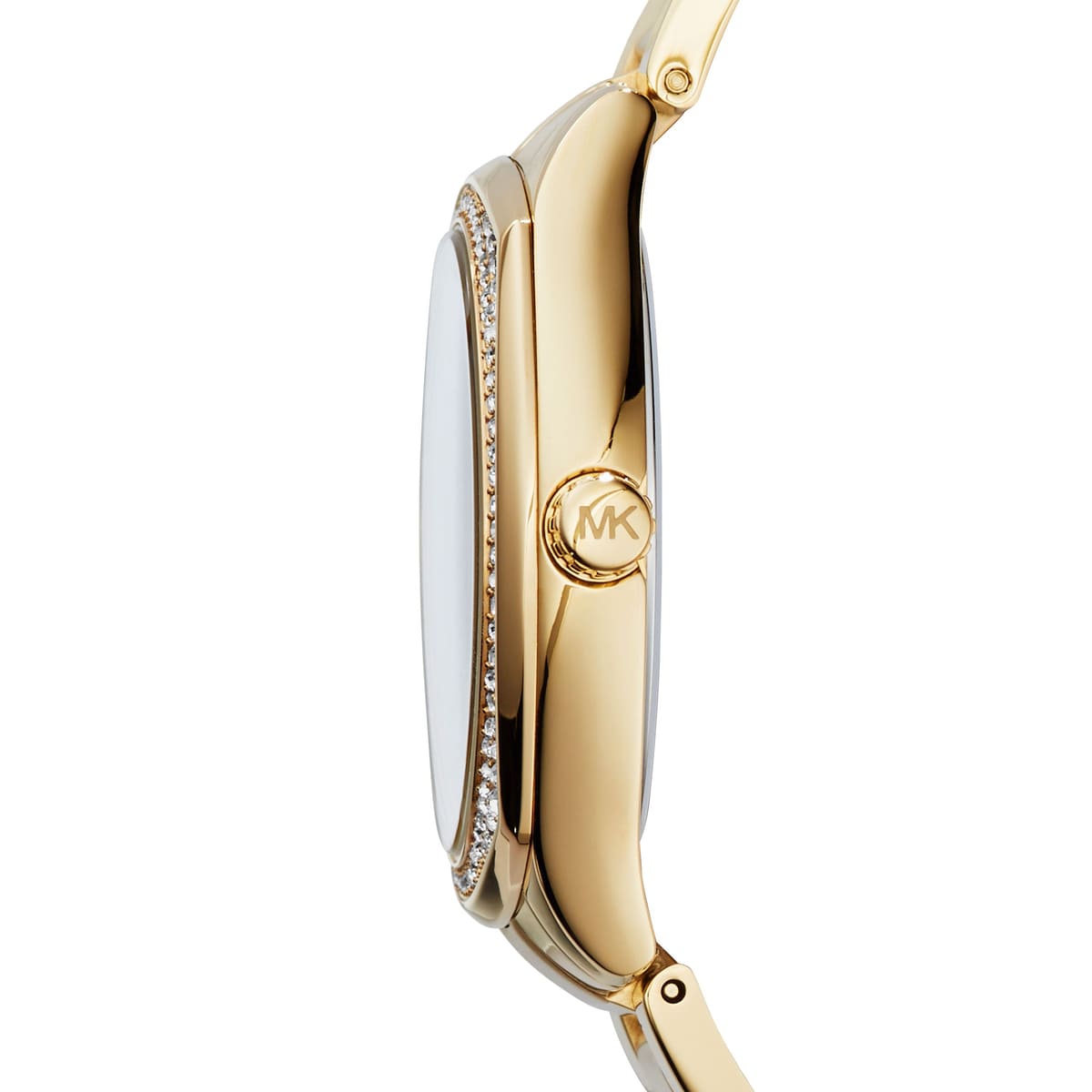 Michael Kors Kerry Mother of Pearl Dial Gold Steel Strap Watch for Women - MK3481