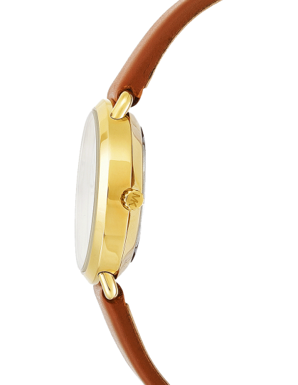 Michael Kors Portia Quartz White Dial Brown Leather Strap Watch For Women - MK2734