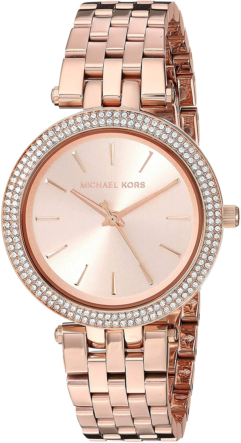 Michael Kors Darci Rose Gold Dial Rose Gold Stainless Steel Strap Watch for Women - MK3366