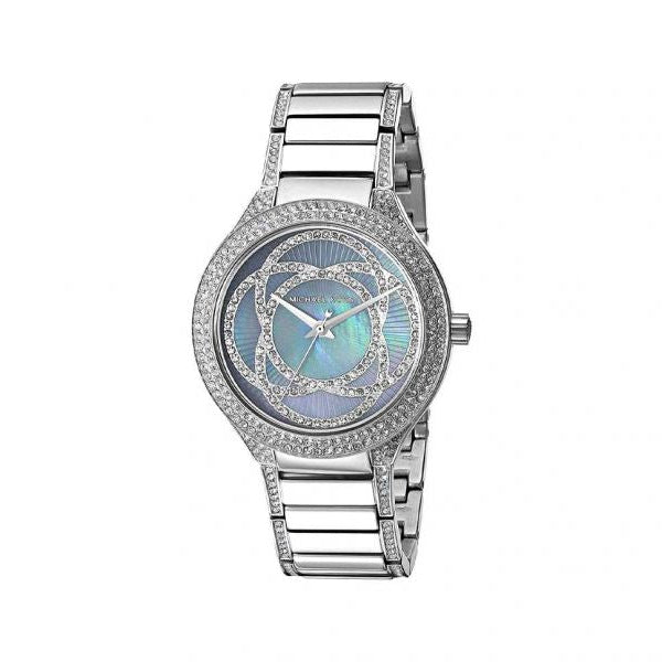 Michael Kors Kerry Mother of Pearl Dial Silver Strap Watch for Women - MK3480