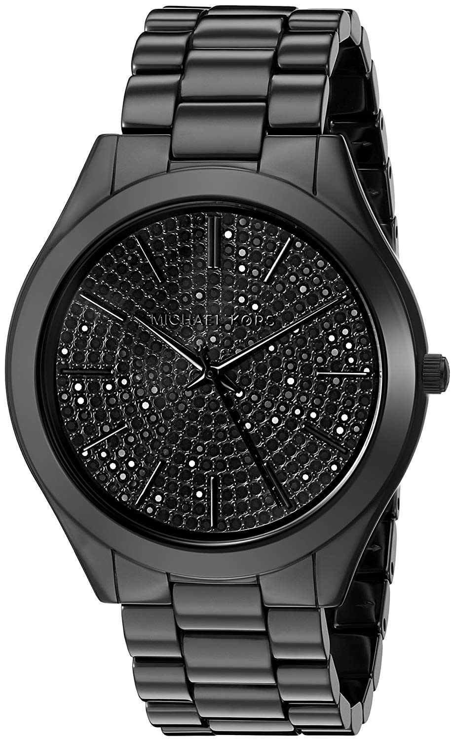 Michael Kors Kinley Silver Dial Black Steel Strap Watch for Women - MK5999