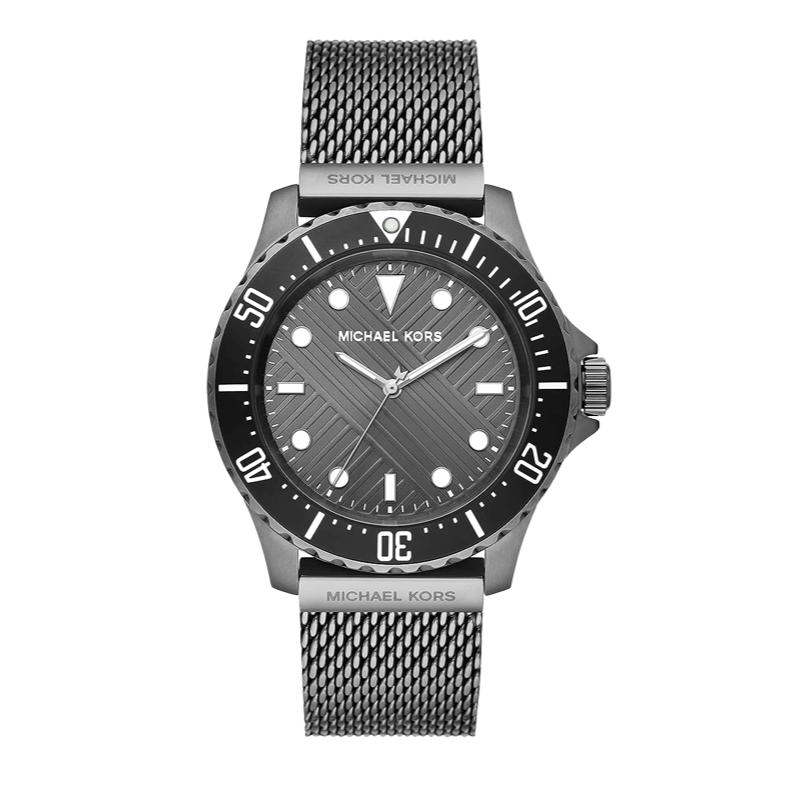Michael Kors Everest Quartz Grey Dial Grey Mesh Bracelet Watch For Men - MK9093