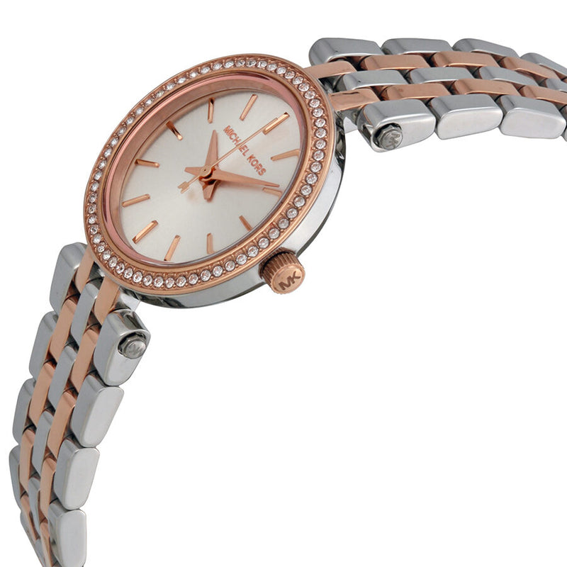 Michael Kors Darci Silver Dial Two Tone Steel Strap Watch for Women - MK3298