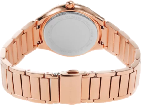 Michael Kors Sylvia Mother Of Pearl Dial Rose Gold Steel Strap Watch for Women - MK4656