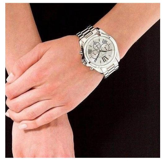 Michael Kors Bradshaw Silver Dial Silver Steel Strap Watch for Men - MK5535