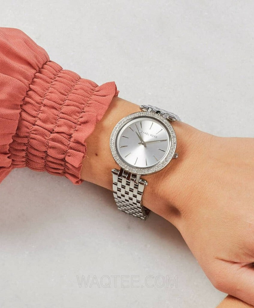 Michael Kors Darci Silver Dial Silver Stainless Steel Strap Watch for Women - MK3364