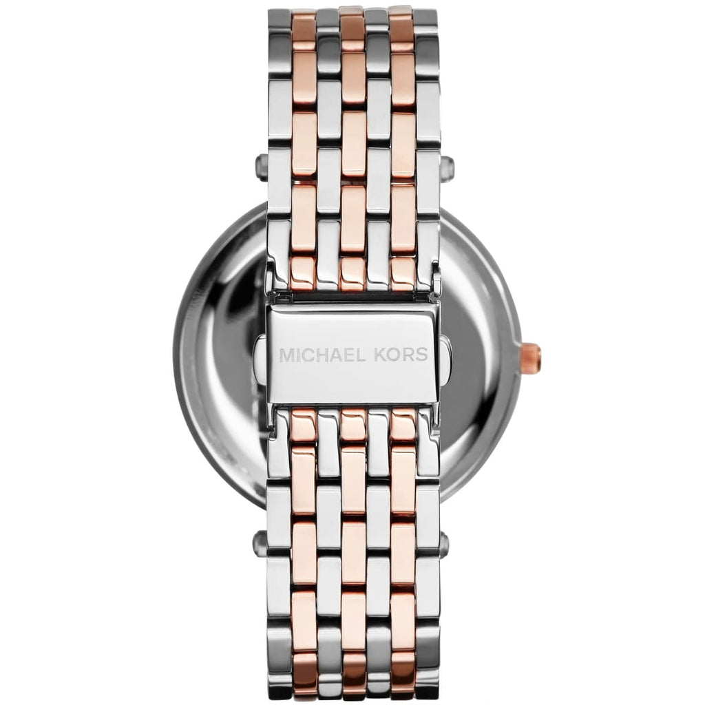 Michael Kors Darci Purple Dial Two Tone Steel Strap Watch for Women - MK3353