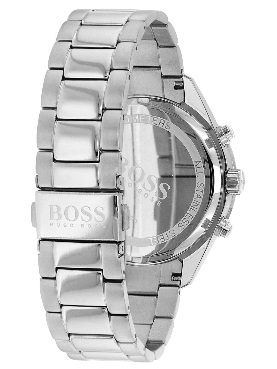 Hugo Boss Talent Chronograph Blue Dial Silver Steel Strap Watch for Men - 1513582