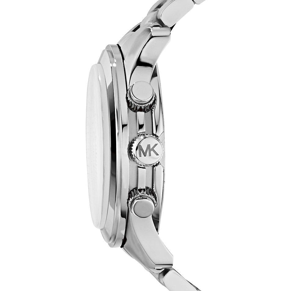 Michael Kors Runway Silver Dial Silver Steel Strap Watch for Men- MK8086