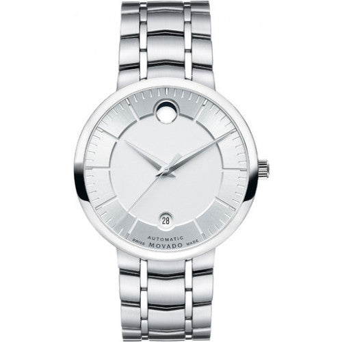 Movado 1881 Automatic Silver Dial Silver Steel Strap Watch for Men - 606915