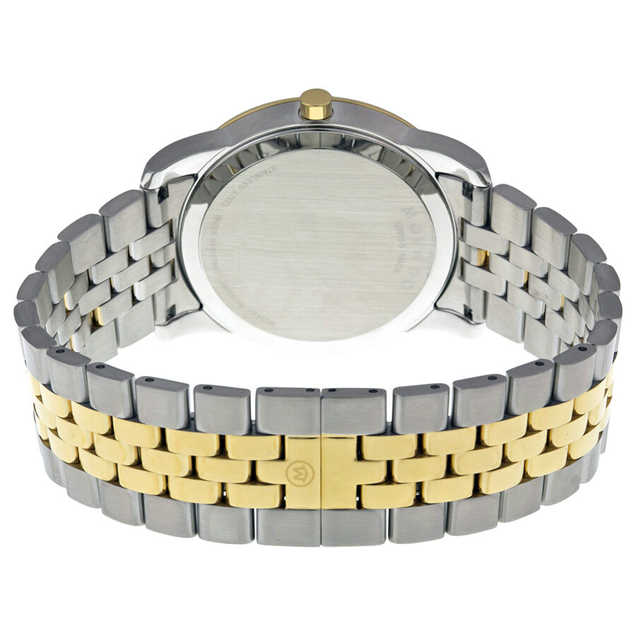 Movado Museum Classic Diamonds Black Dial Two Tone Steel Strap Watch For Men - 0606879