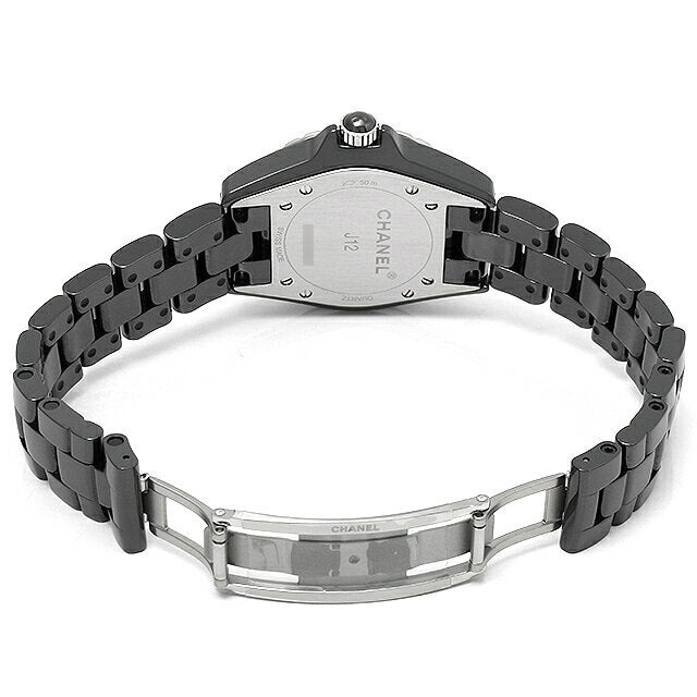 Chanel J12 Diamonds Ceramic Black Dial Black Steel Strap Watch for Women - J12 H3108