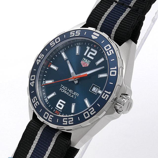 Tag Heuer Formula 1 Quartz Blue Dial Two Tone NATO Strap Watch for Men - WAZ1010.FC8197