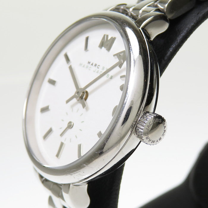 Marc Jacobs Sally White Dial Silver Steel Strap Watch for Women - MBM8642