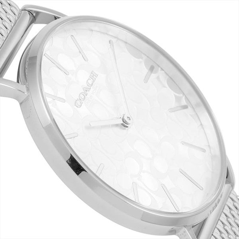 Coach Perry Quartz Silver Dial Silver Mesh Bracelet Watch for Women - 14503384