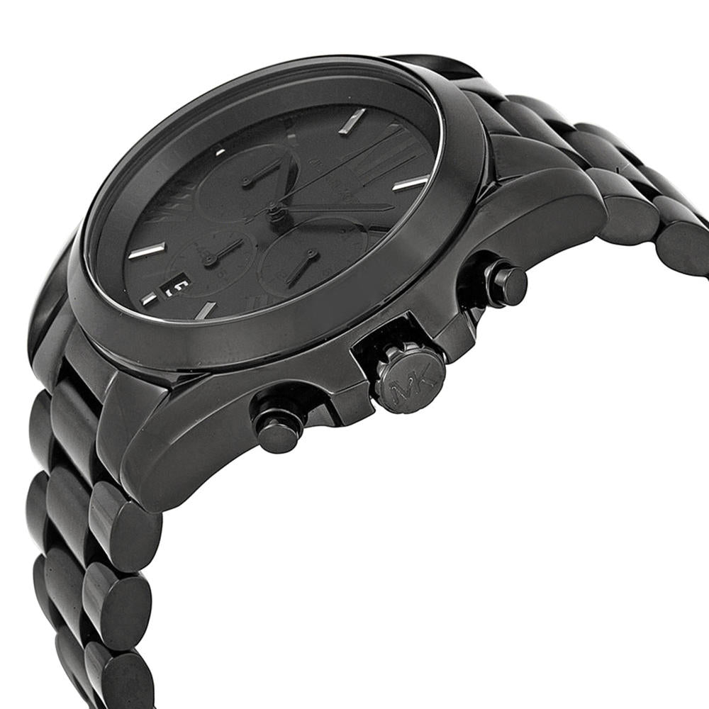 Michael Kors Bradshaw Black Dial Black Steel Strap Watch for Men - MK5550