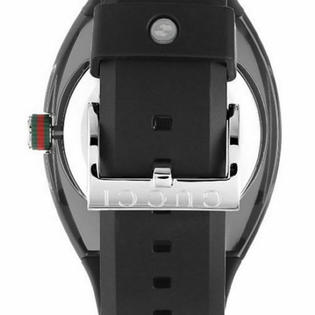 Gucci Sync XXL Quartz Black Dial Black Rubber Strap Watch For Men - YA137101