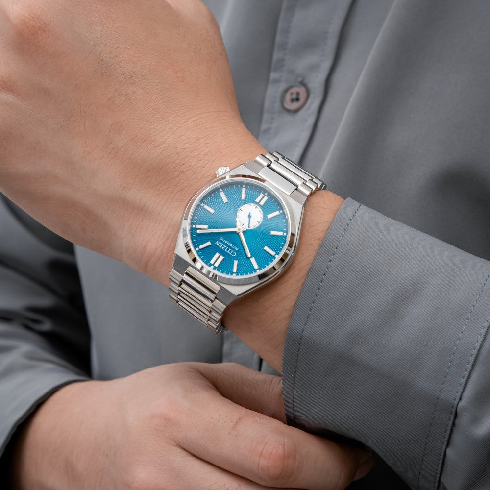 Citizen Tsuyosa Automatic Blue Dial Silver Steel Strap Watch For Men - NK5010-51L