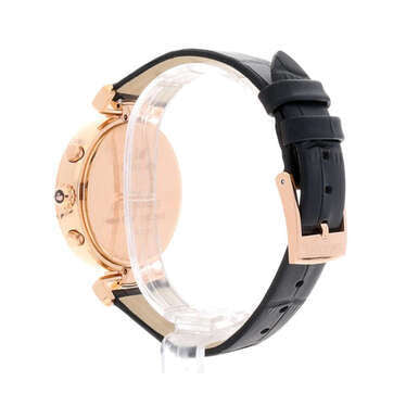 Swarovski Era Journey Chronograph Black Dial Black Leather Strap Watch for Women - 5295320
