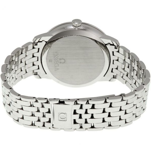 Omega De Ville Prestige Co-Axial Black Dial Silver Steel Strap Watch for Men - 424.10.40.20.01.001