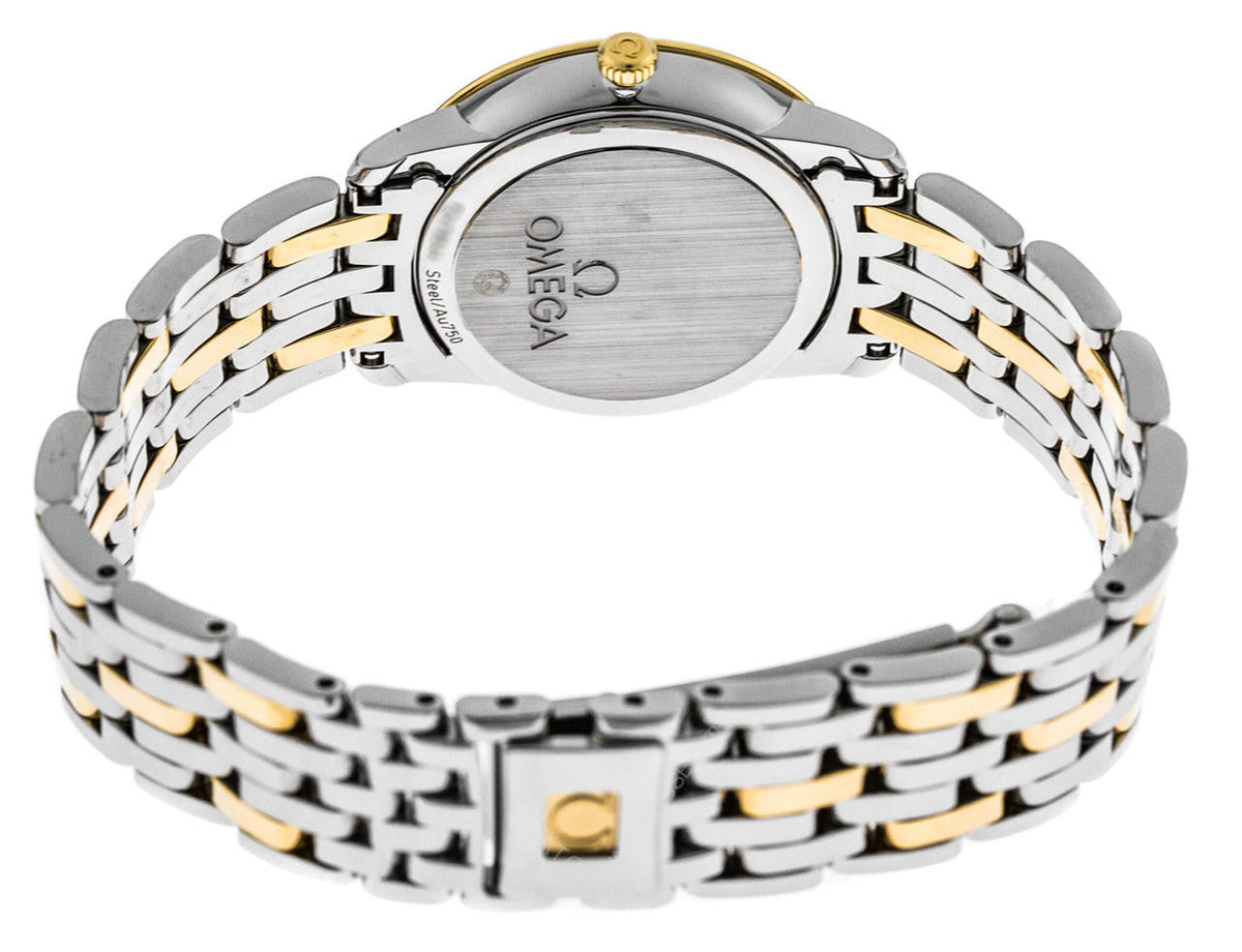 Omega De Ville Prestige Quartz Diamonds Mother of Pearl Dial Two Tone Steel Strap Watch for Women - 424.25.27.60.55.001