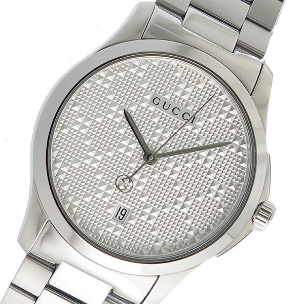 Gucci G Timeless Quartz Silver Dial Silver Steel Strap Watch For Women - YA126459