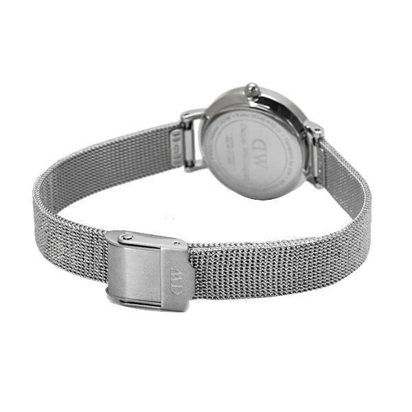 Daniel Wellington Classic Petite Sterling White Dial Silver Mesh Bracelet Watch for Women - DW00100442
