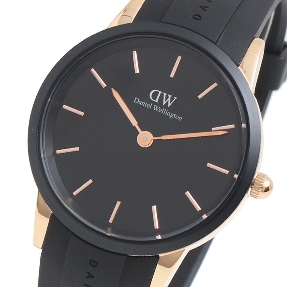 Daniel Wellington Iconic Motion Black Dial Black Rubber Strap Watch For Men - DW00100425