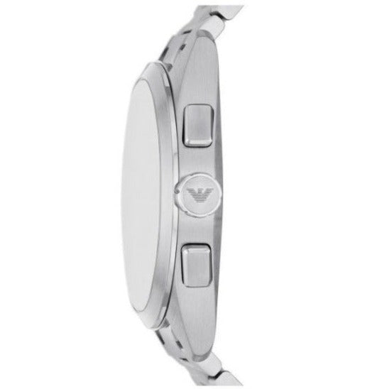 Emporio Armani Claudio Chronograph Blue Dial Silver Steel Strap Watch For Men - AR11541