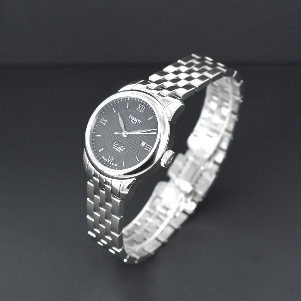 Tissot Le Locle Automatic Lady Black Dial Silver Steel Strap Watch For Women - T006.207.11.058.00