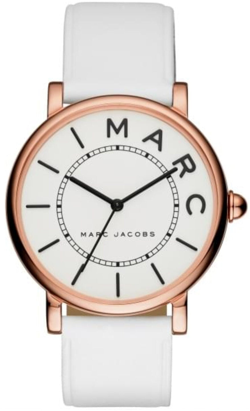 Marc Jacobs Roxy White Dial White Leather Strap Watch for Women - MJ1561