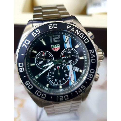Tag Heuer Formula 1 Chronograph Black Dial Silver Steel Strap Watch for Men - CAZ101H.BA0842