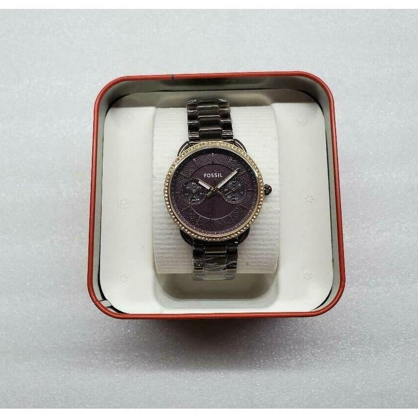 Fossil Tailor Analog Brown Dial Brown Steel Strap Watch for Women - ES4258