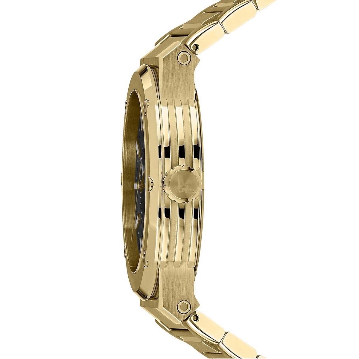 Salvatore Ferragamo F-80 Classic Black Dial Gold Steel Strap Watch for Men - SFHY00821