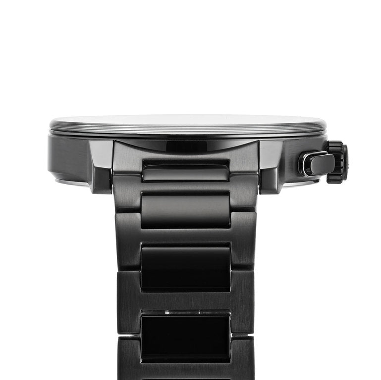 Hugo Boss Peak Chronograph Black Dial Black Steel Strap Watch for Men - 1513814