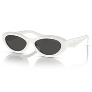 Prada PR26Z 17K-08Z White Oval Sunglasses