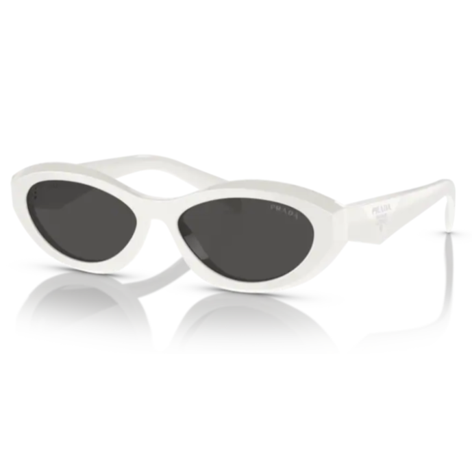 Prada PR26Z 17K-08Z White Oval Sunglasses