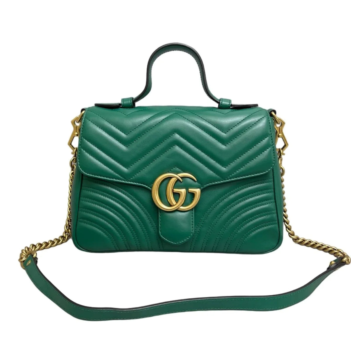 Gucci GG Marmont Handle Bag - Green