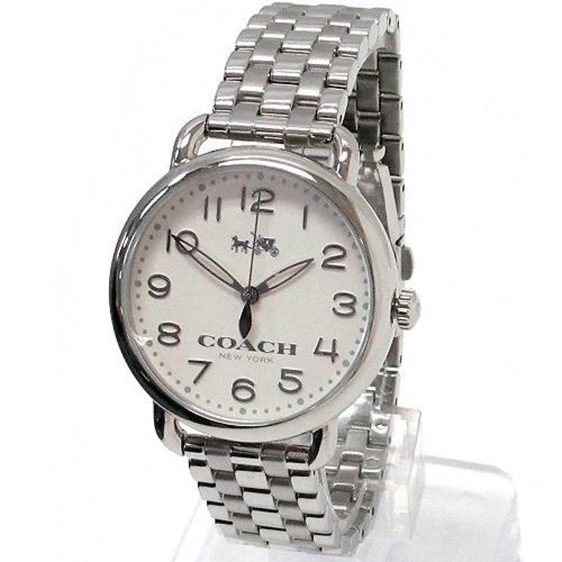 Coach Delancey Classic White Dial Silver Steel Strap Watch for Women - 14502260