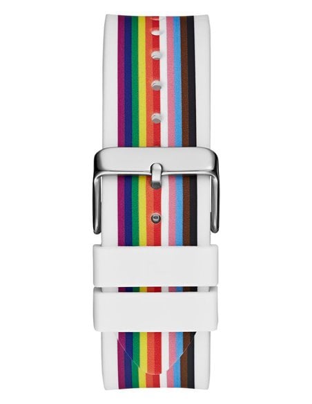 Guess Phoenix Analog White Dial White Silicone Strap Watch for Men - GW0720G1
