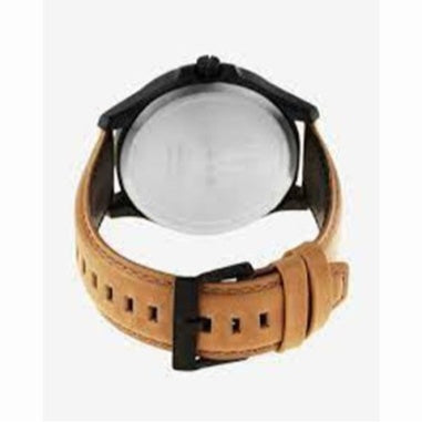Armani Exchange Hampton Chronograph Green Dial Brown Leather Strap Watch For Men - AX2412
