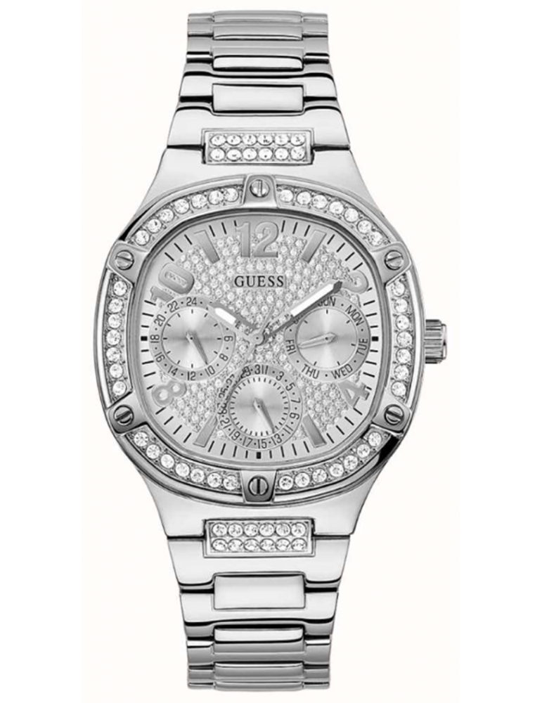 Guess Duchess Quartz Silver Dial Silver Steel Strap Watch For Women - GW0558L1