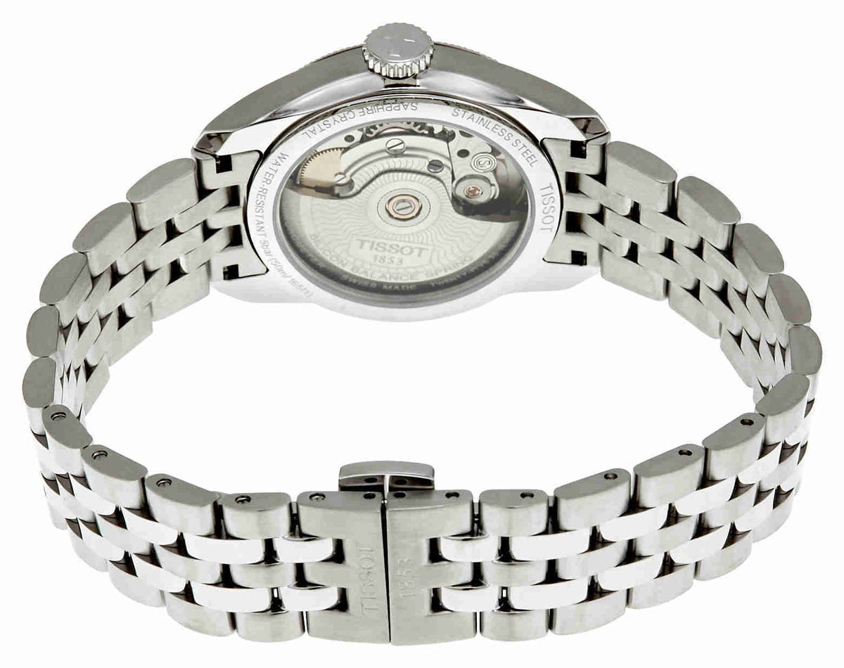 Tissot Ballade Powermatic 80 Automatic Mother of Pearl Dial Silver Steel Strap Watch For Women - T108.208.11.117.00