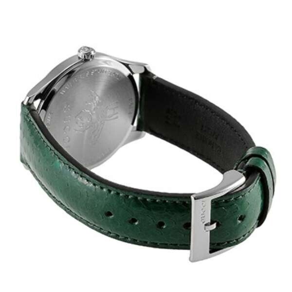 Gucci G-Timeless Green Mother of Pearl Dial Green Leather Strap Watch For Women - YA126585