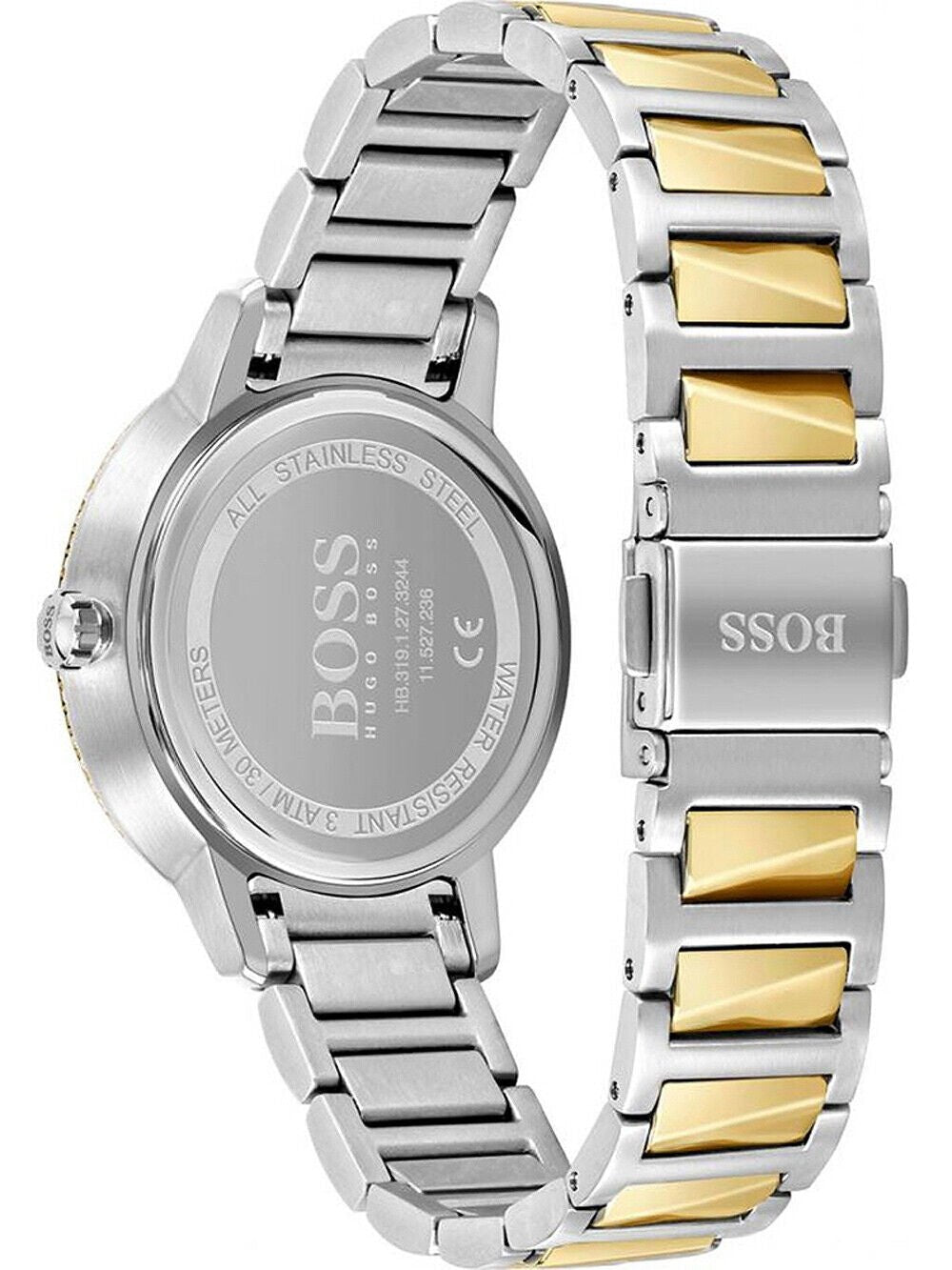 Hugo Boss Signature Silver Dial Two Tone Steel Strap Watch for Women - 1502568
