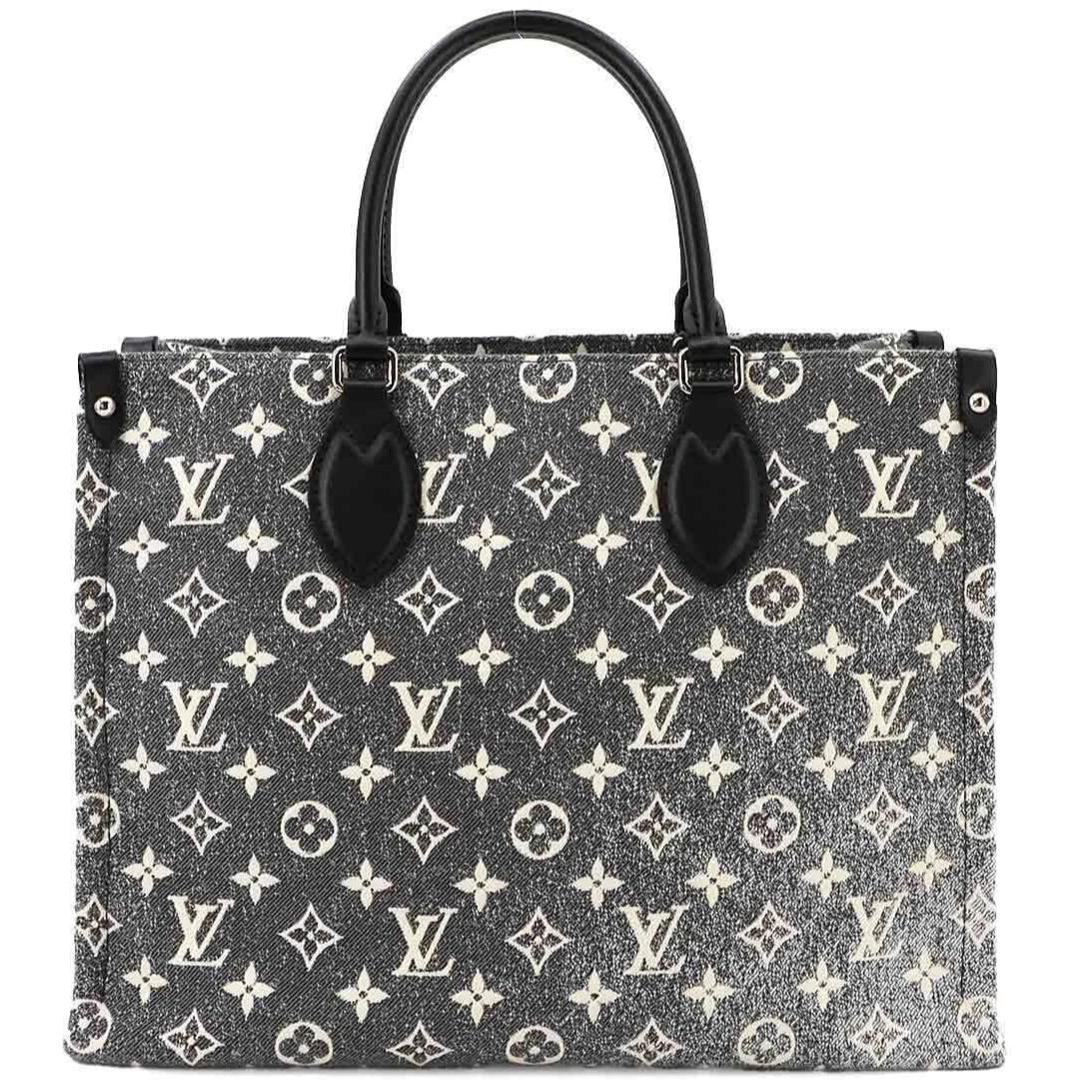 Louis Vuitton Monogram Jacquard Denim OnTheGo MM Tote Bag - Black
