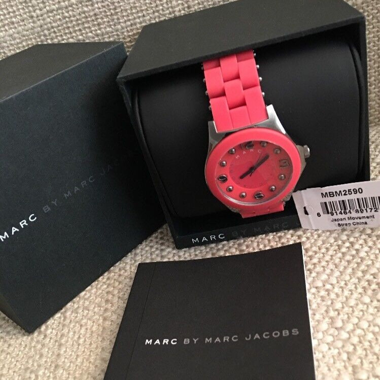 Marc Jacobs Pelly Red Dial Red Silicone Strap Watch for Women - MBM2590